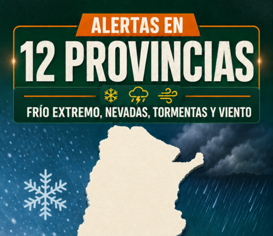 Alertas por frío, nieve, tormentas y viento