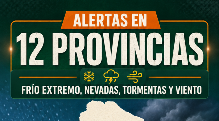 Alertas por frío, nieve, tormentas y viento