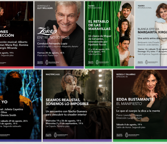 Agenda de agosto en el Palacio Libertad: teatro, música y figuras destacadas
