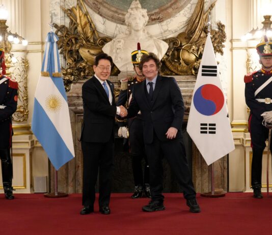Milei recibió al presidente de Corea del Sur en la Casa Rosada